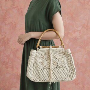 🤍 Vintage Handmade Macramé Handbag